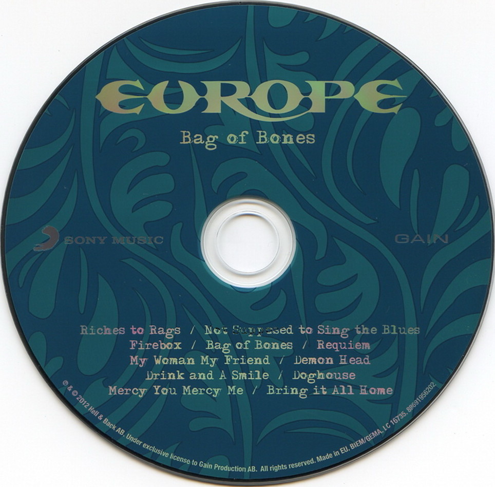 Europe  Bag Of Bones : CD EU